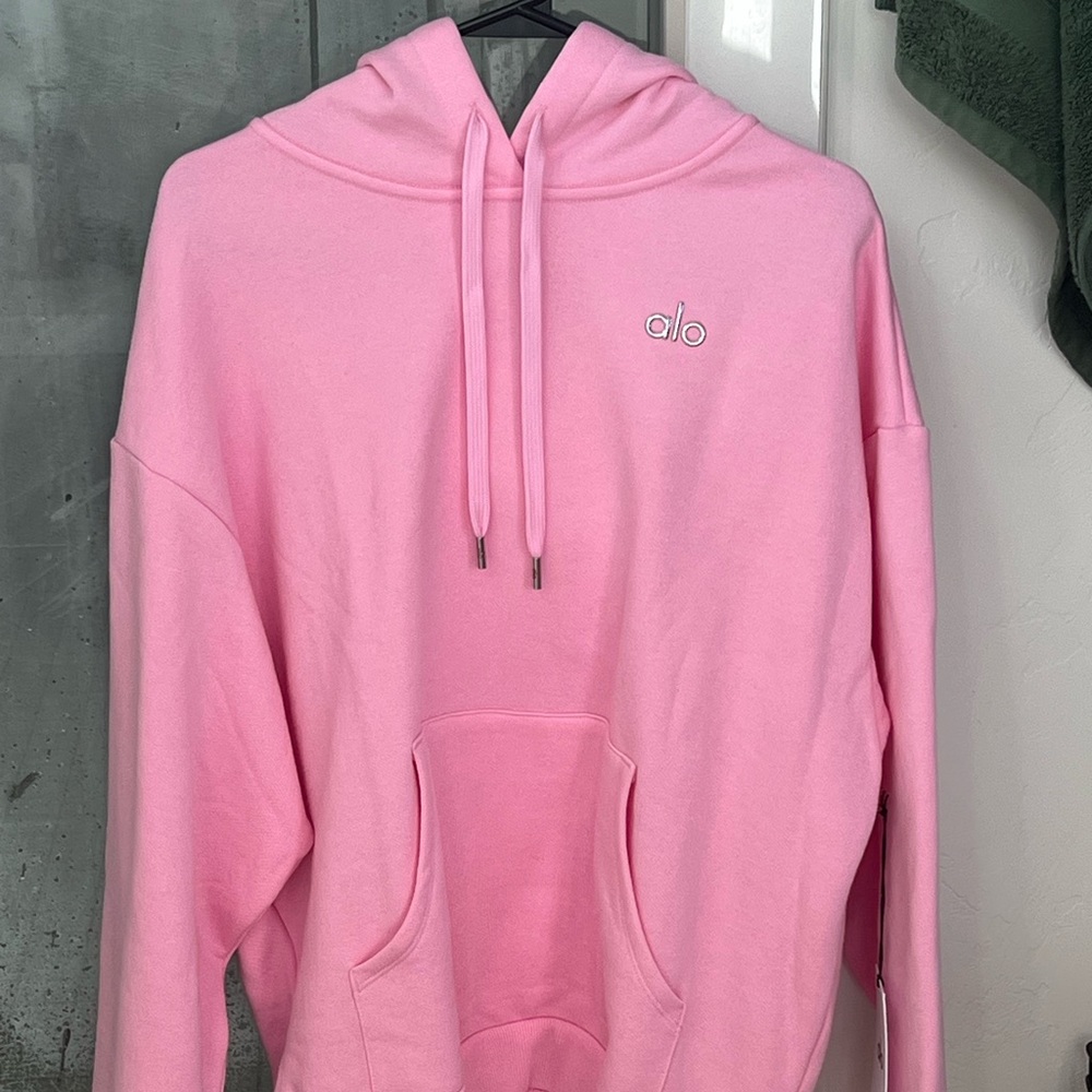 Alo Yoga hooded sweatshirt in Sweet Pink